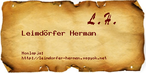 Leimdörfer Herman névjegykártya
