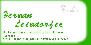 herman leimdorfer business card
